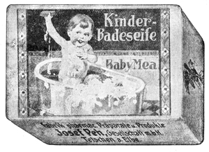 Zeitungsanzeige für Baby Mea Kinderbadeseife aus dem Jahr 1925